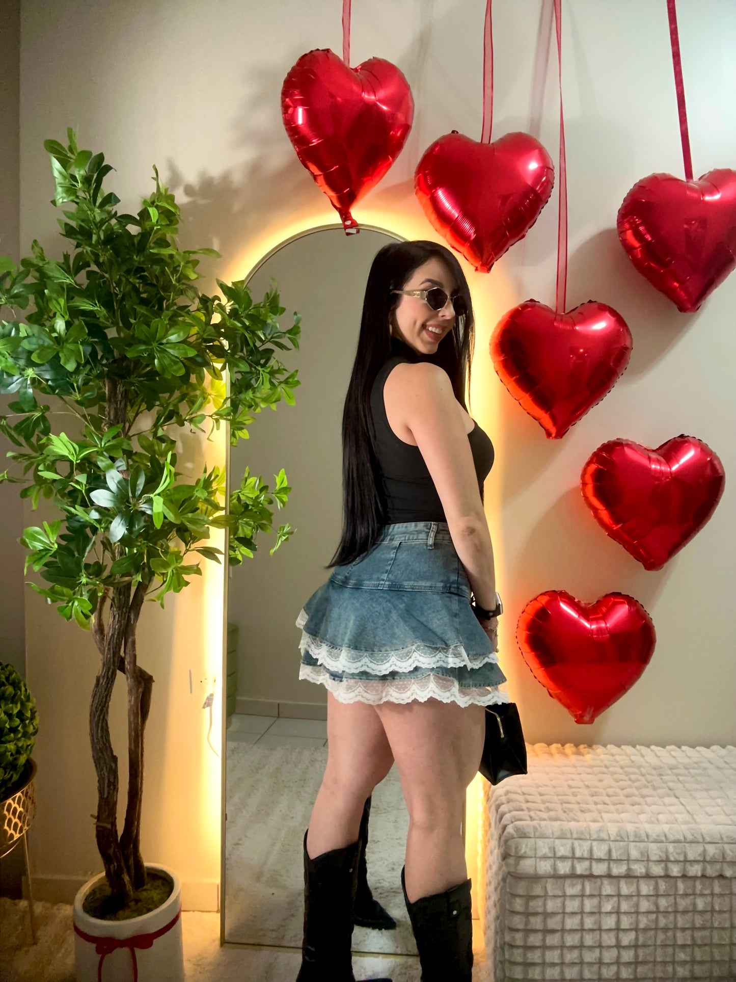 Denim Skort