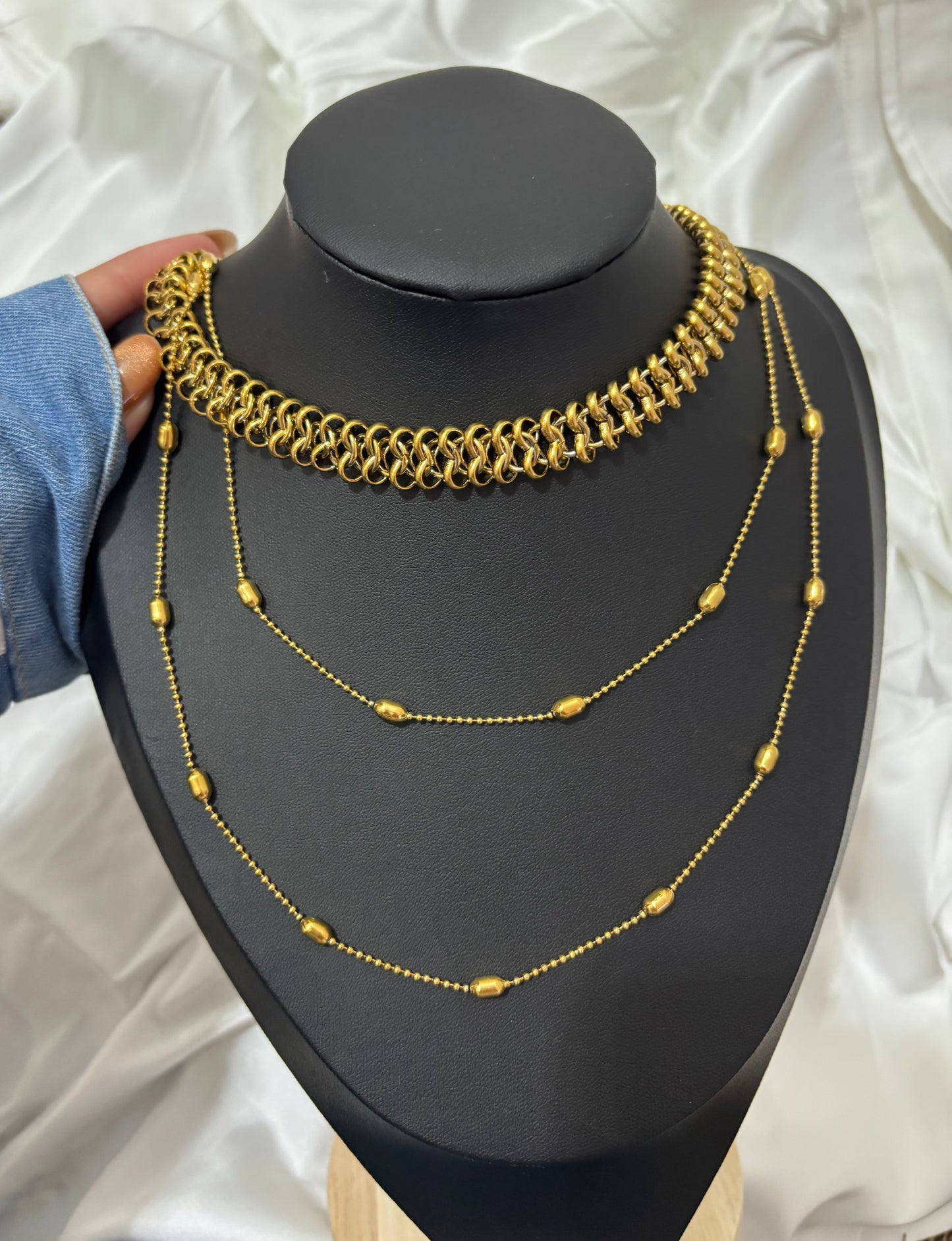 Fashion 3 collar necklace