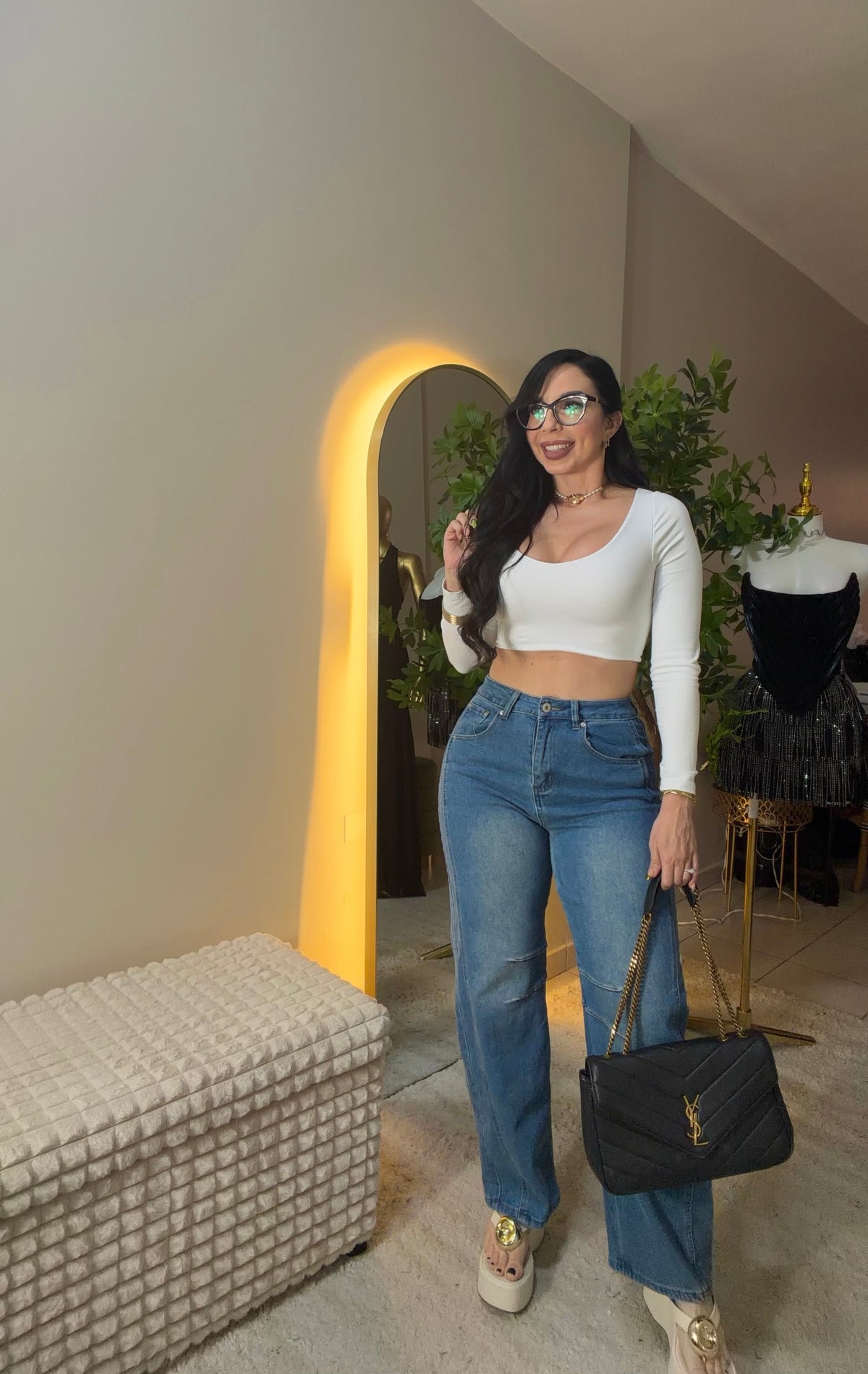 The Luxe White Crop Top