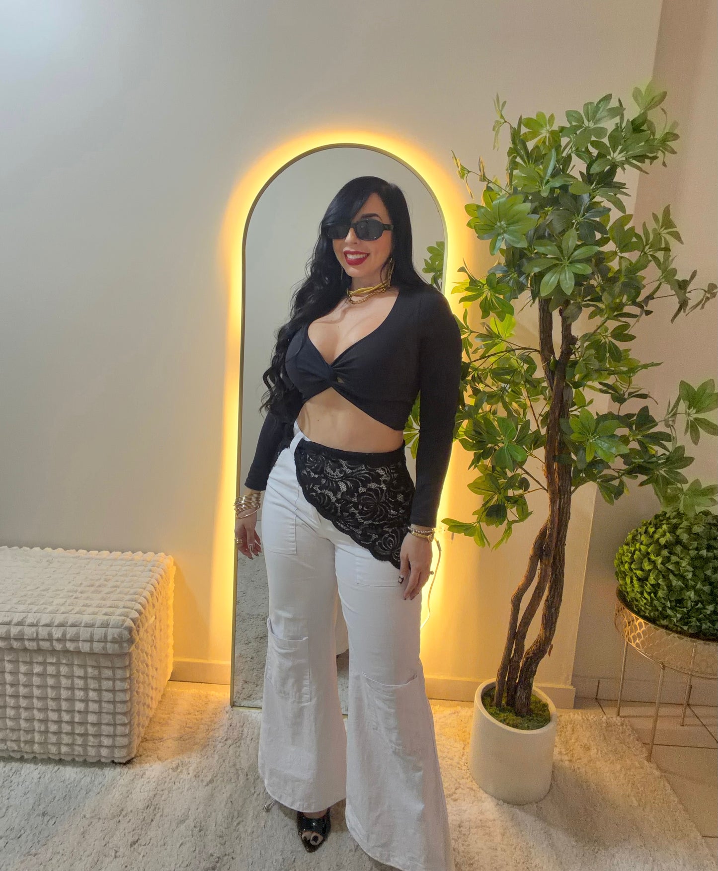 Black Lace Wrap Belt