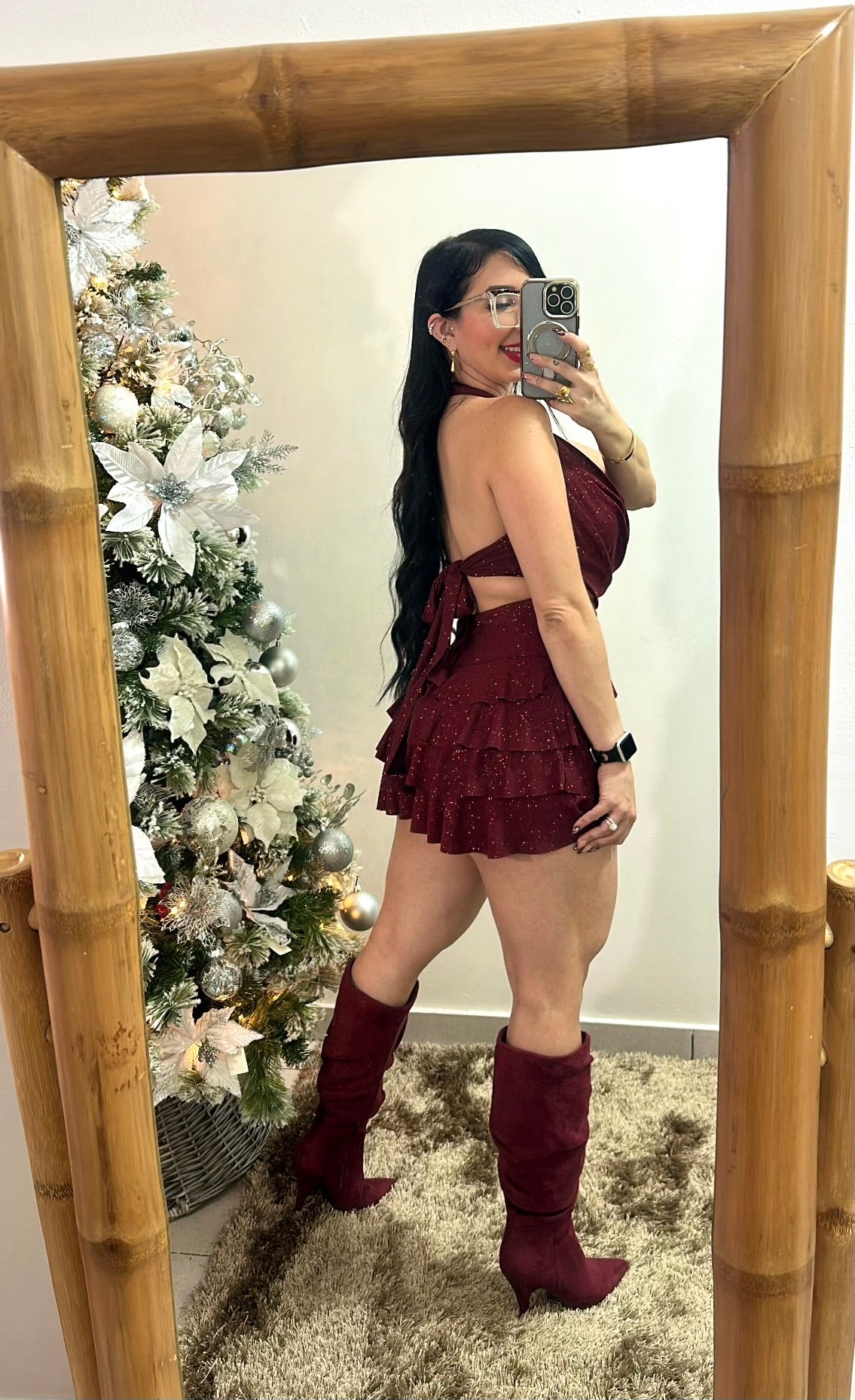 Burgundy Romper Drees