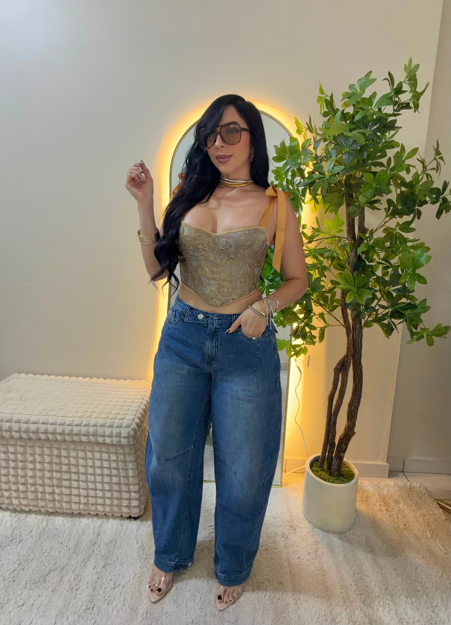 Vibrant Barrel Jean