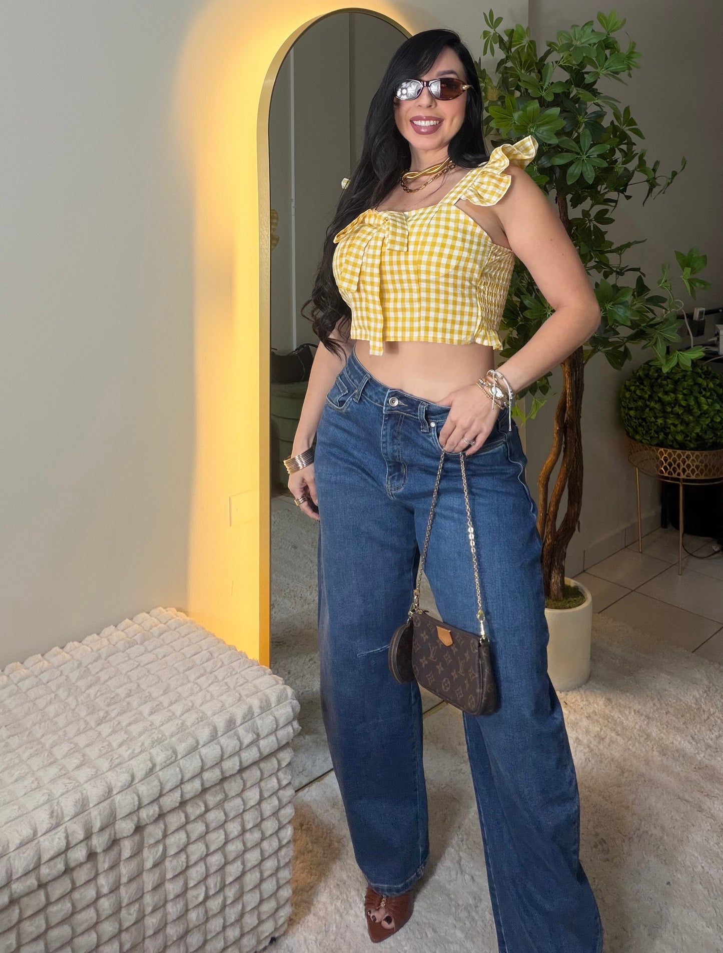 Squares Butter Yellow top