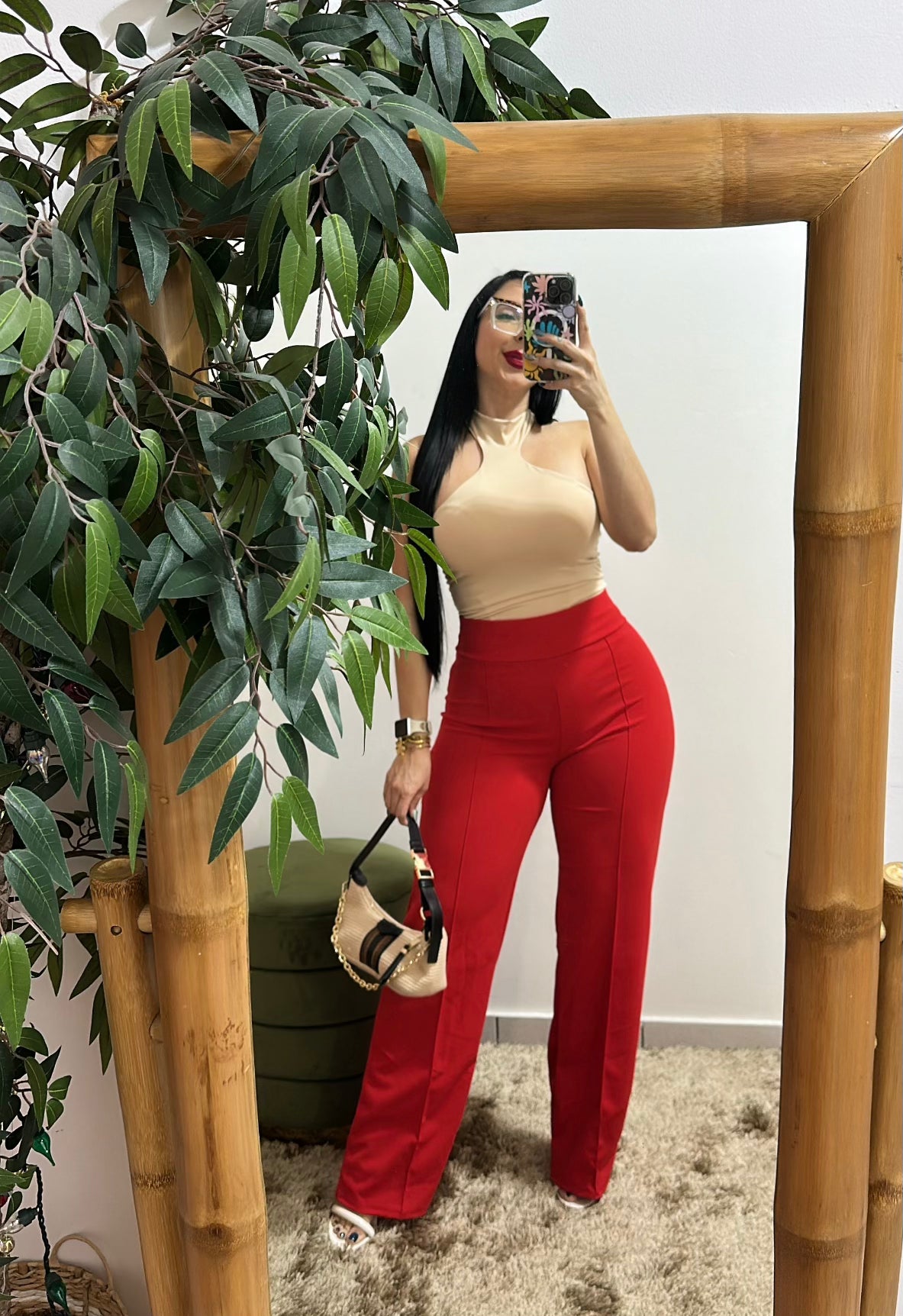 Spandex Red Pant