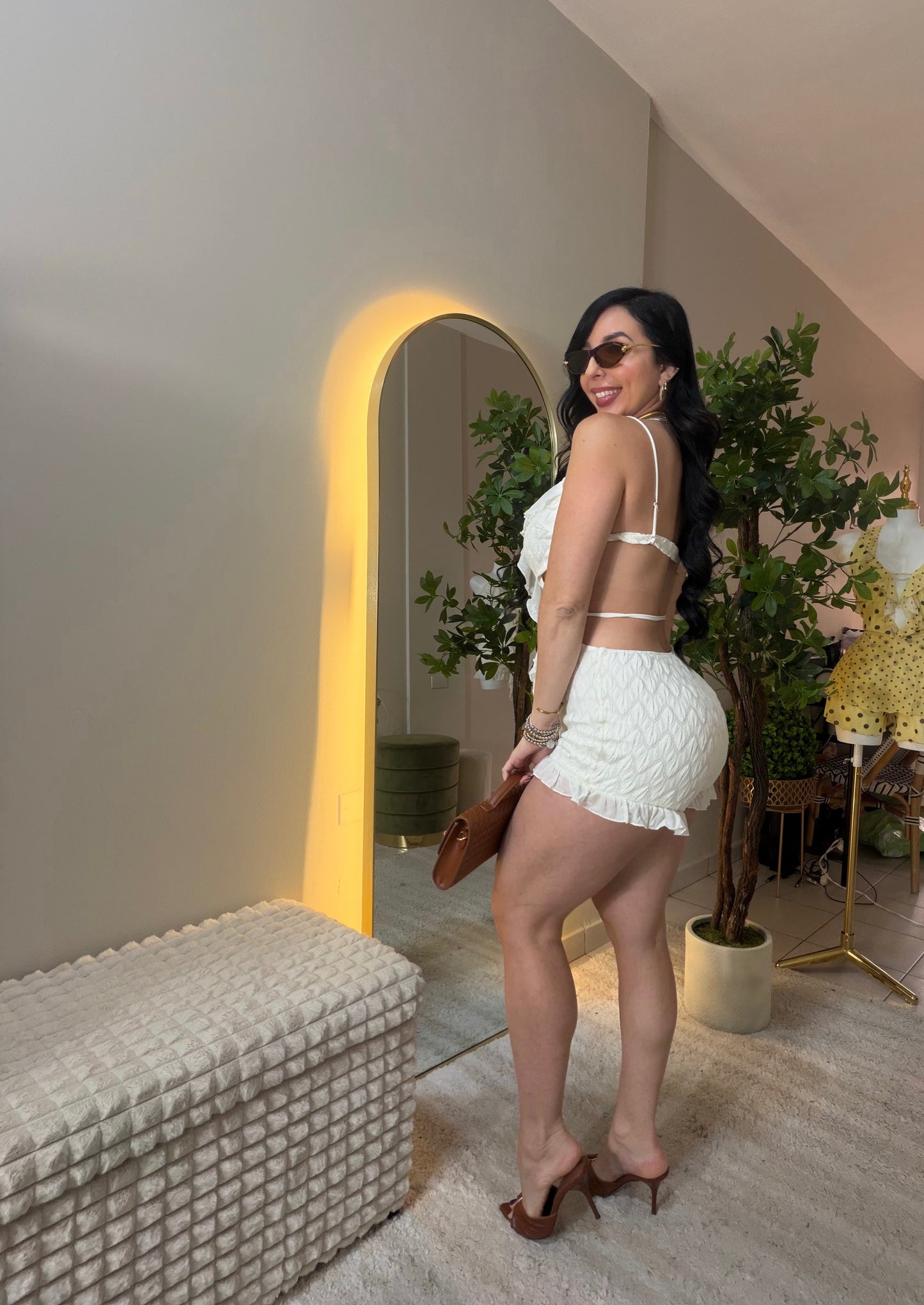 Bone White Perfect Romper