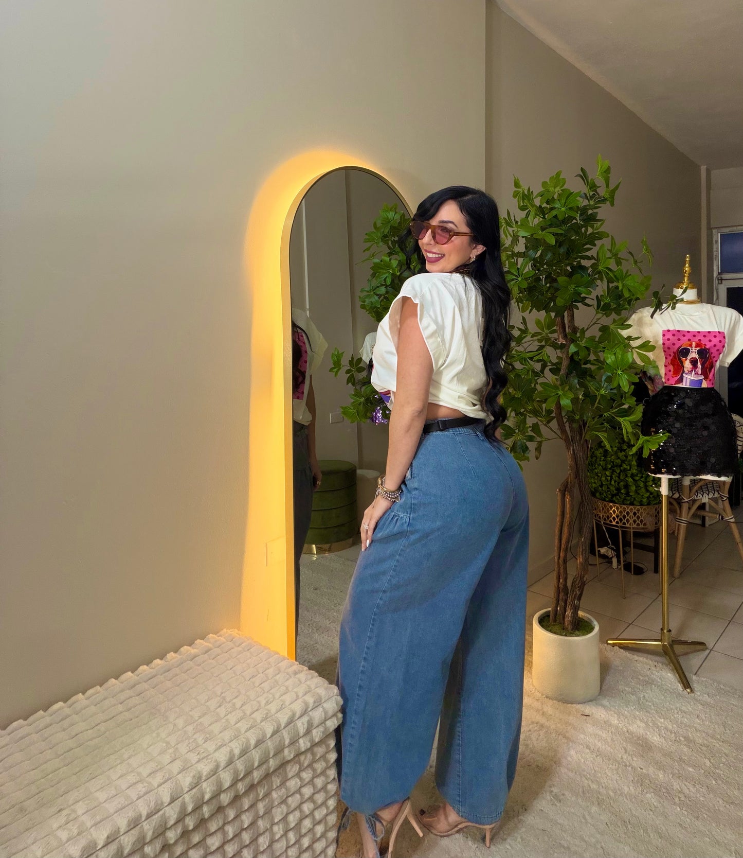 Balloon / Palazzo Denim Pant
