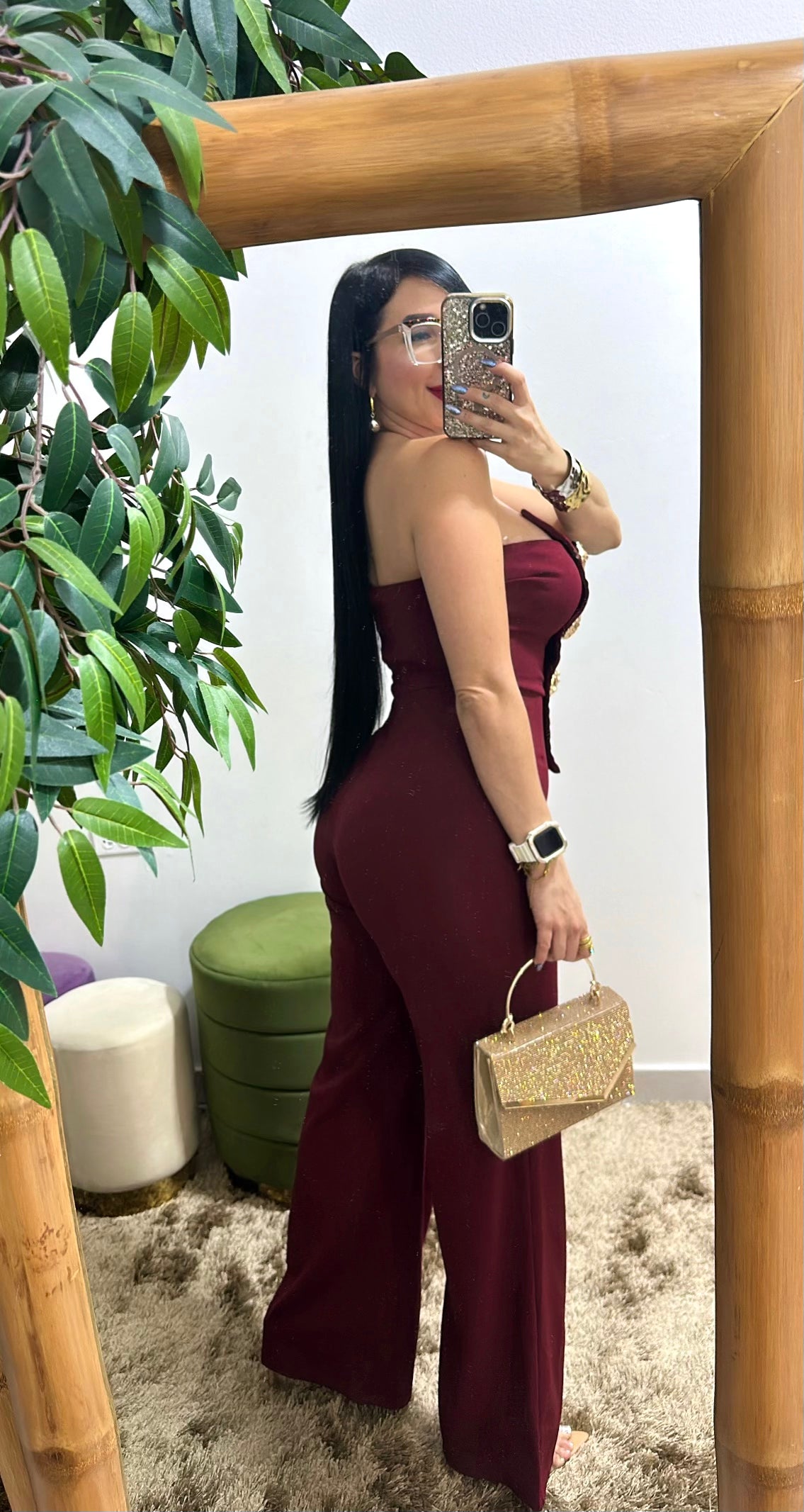 Burgundy Elegant Jumpsuit