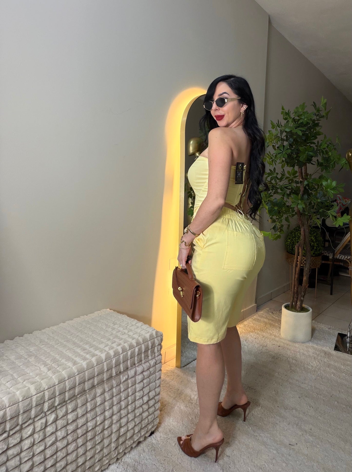 Colombian Yellow Butter Bermuda set