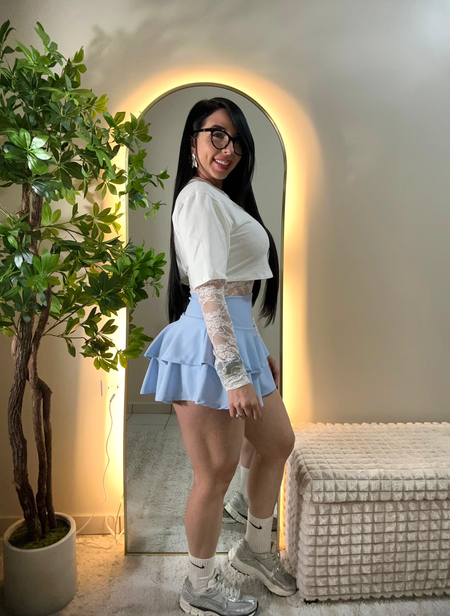 Bestseller Sky blue skort