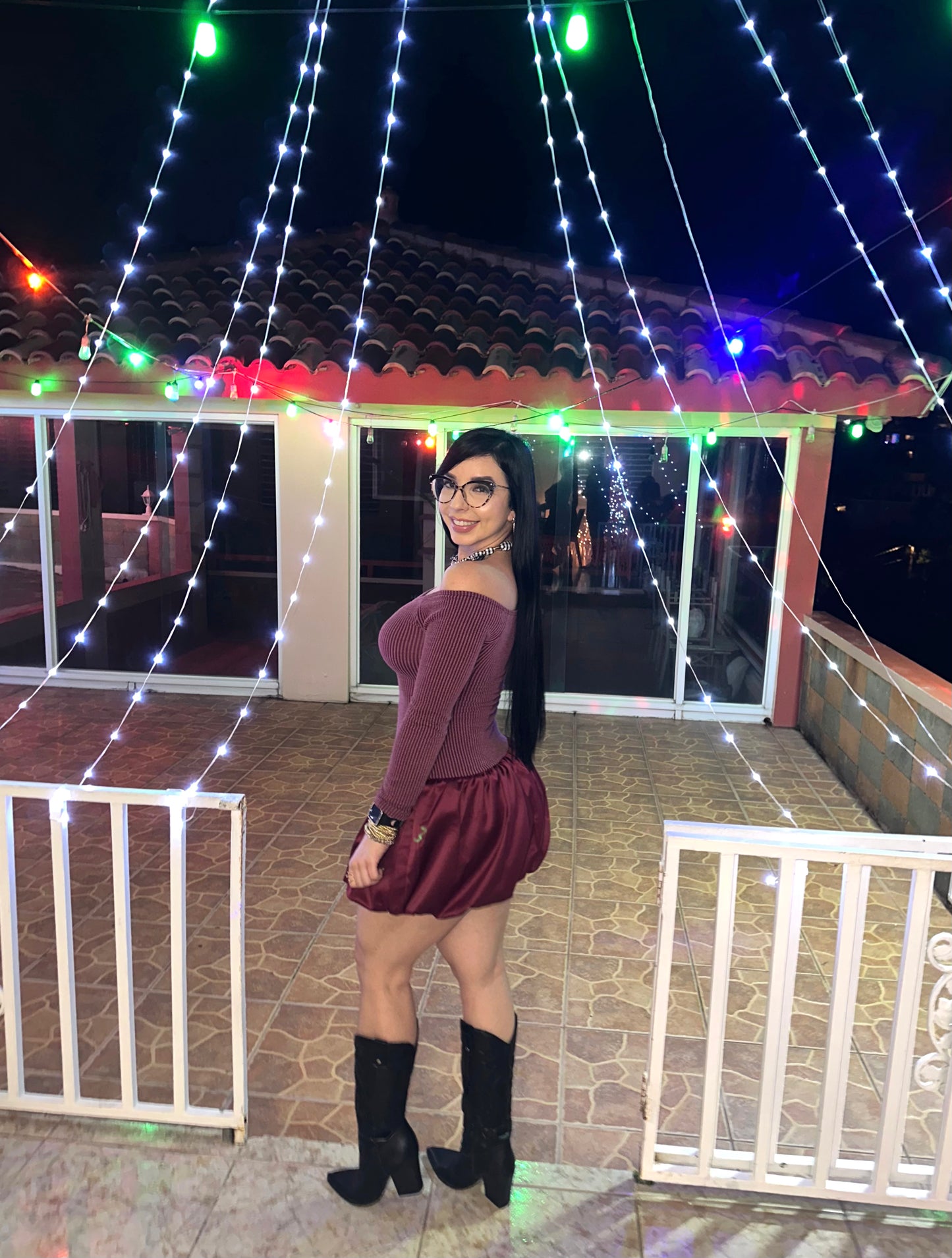 Burgundy Romper Dress