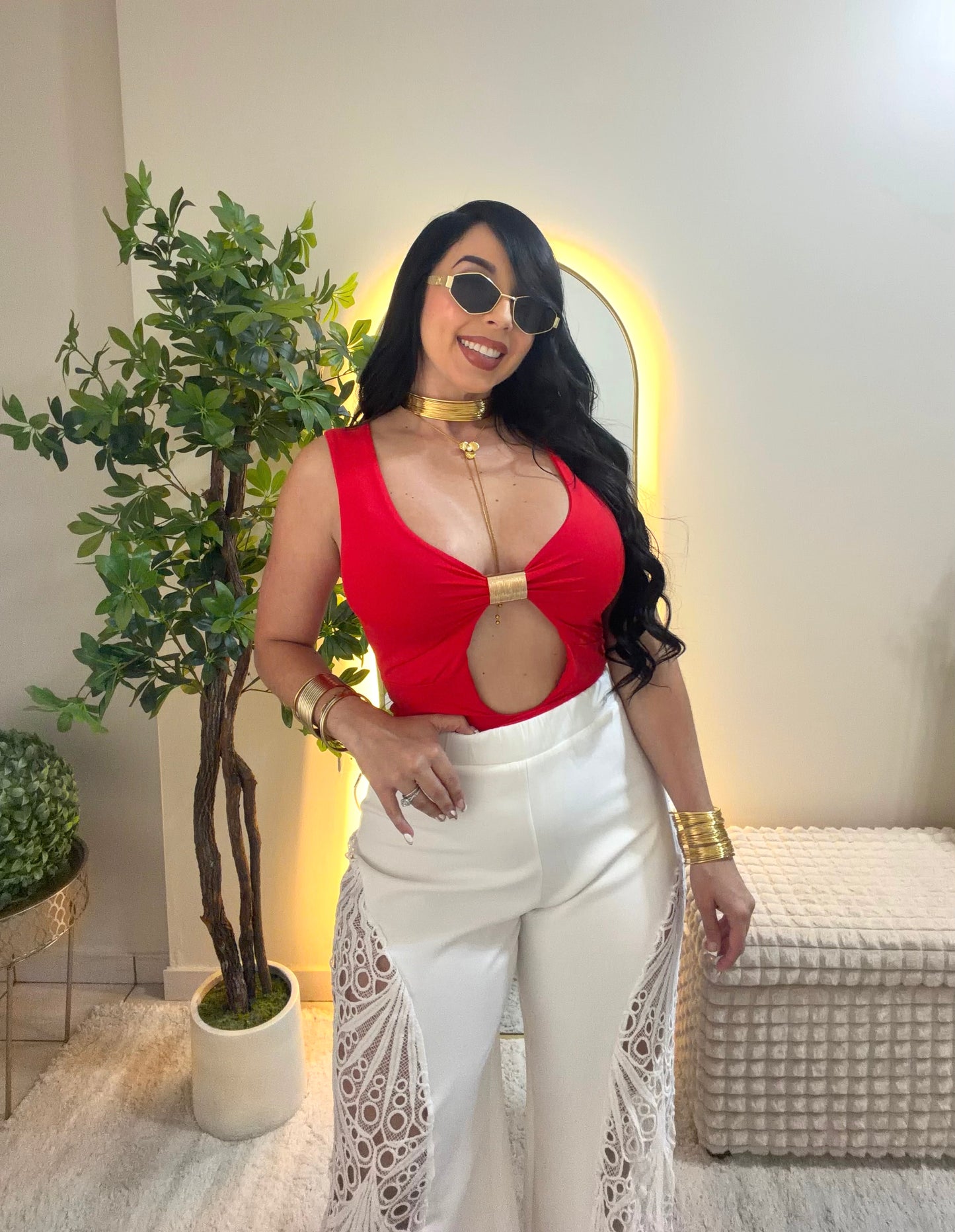 Melina Red Bodysuit2