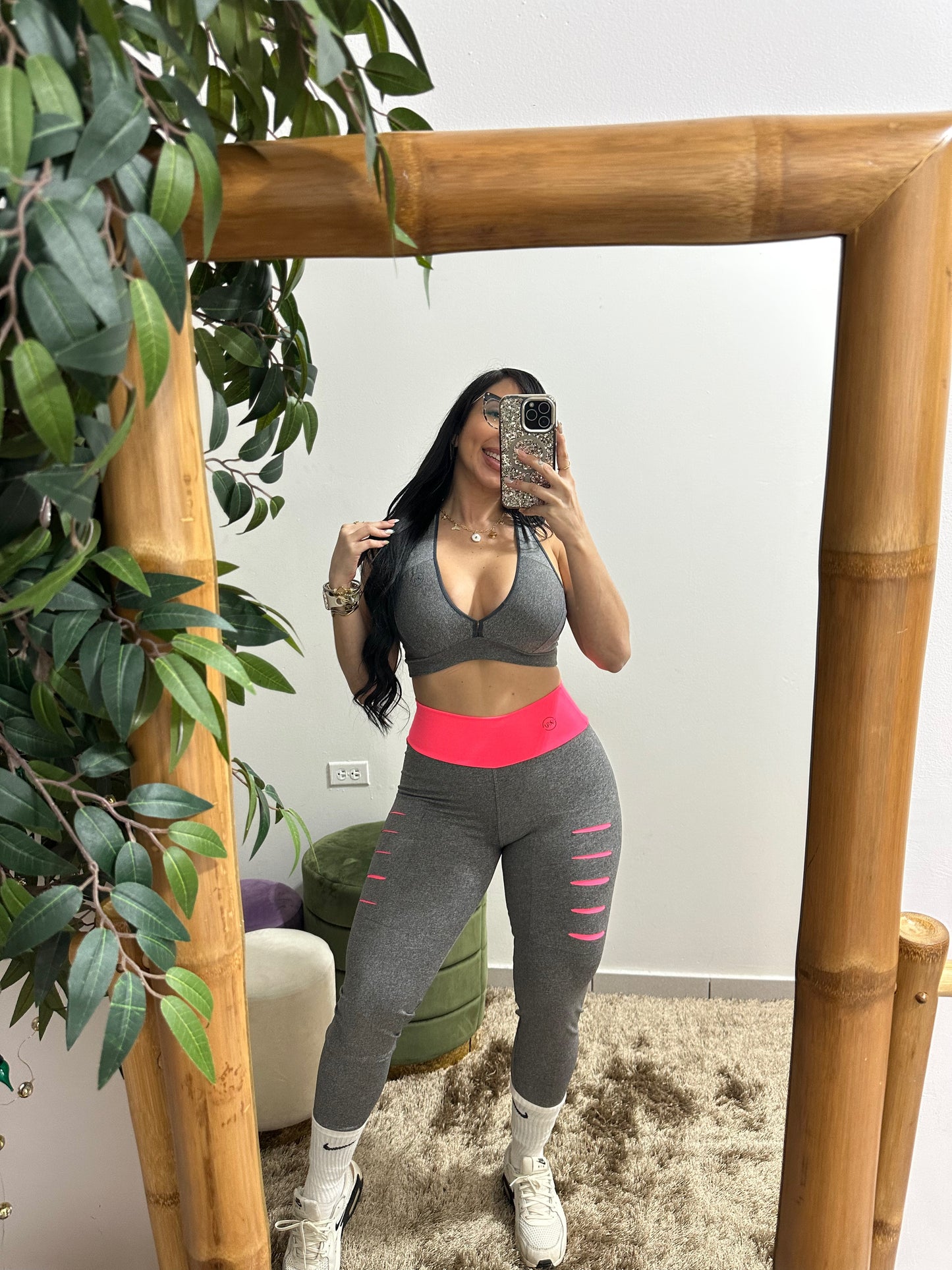 Grey & Fuschia sport set