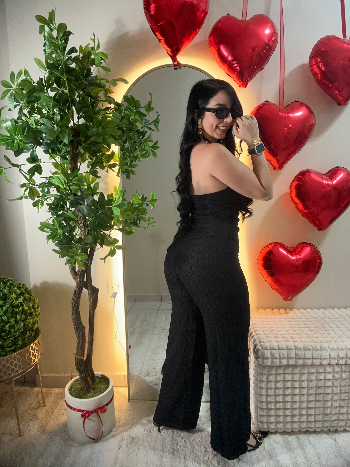 Elegant Spandex Black Set