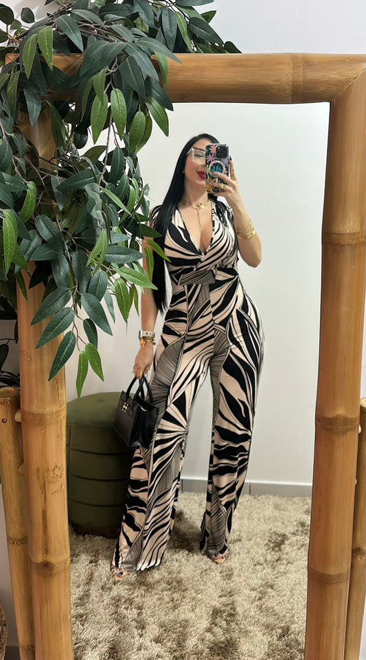 Black & Beige jumpsuit