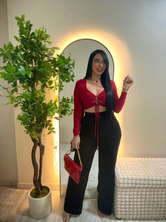 Romantic Red Crop Top