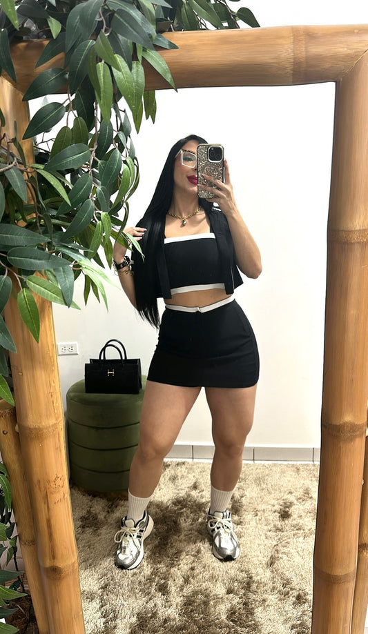3 pieces black set
