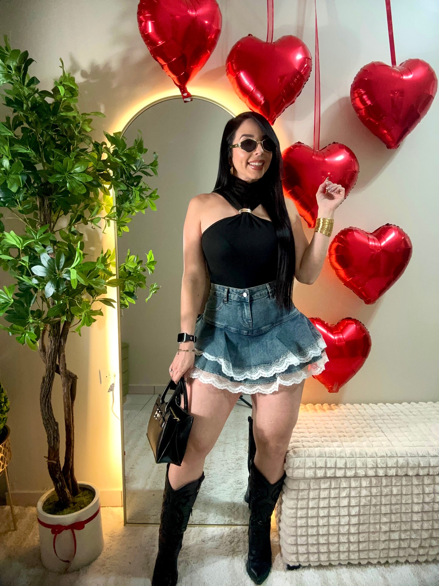 Denim Skort
