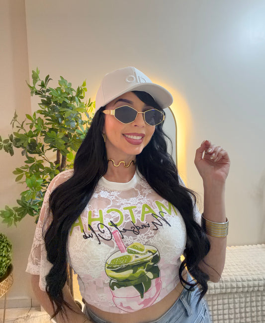 Matcha white Lace T-shirt