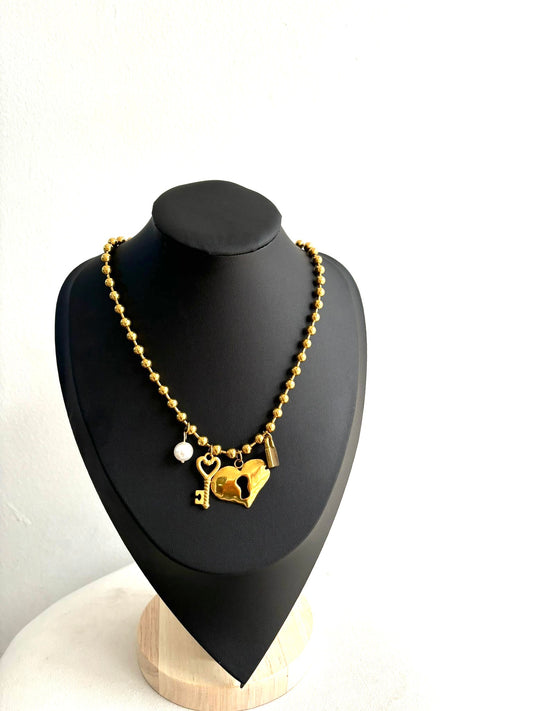 Heart key neckless