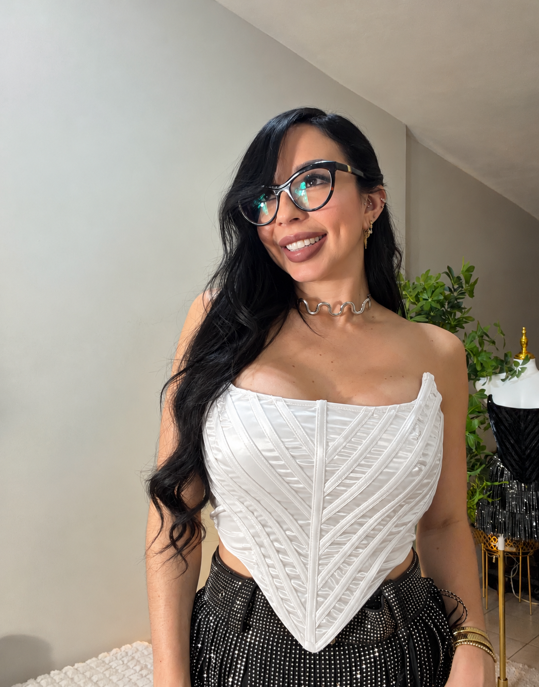 Sophisticated Muse White Corset
