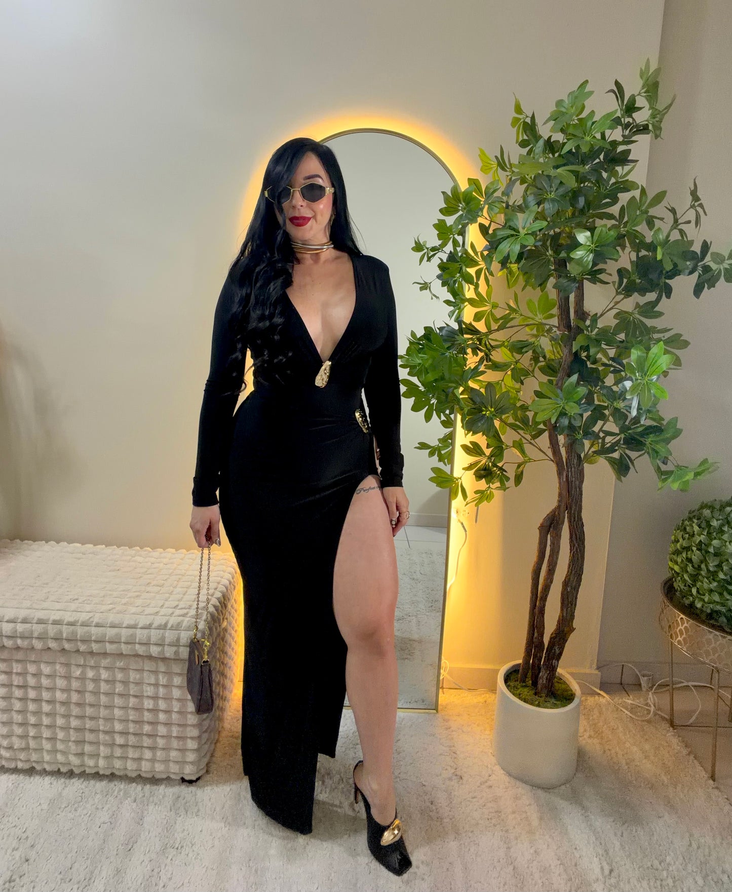 Celebration Black Set (Bodysuit & Skirt)