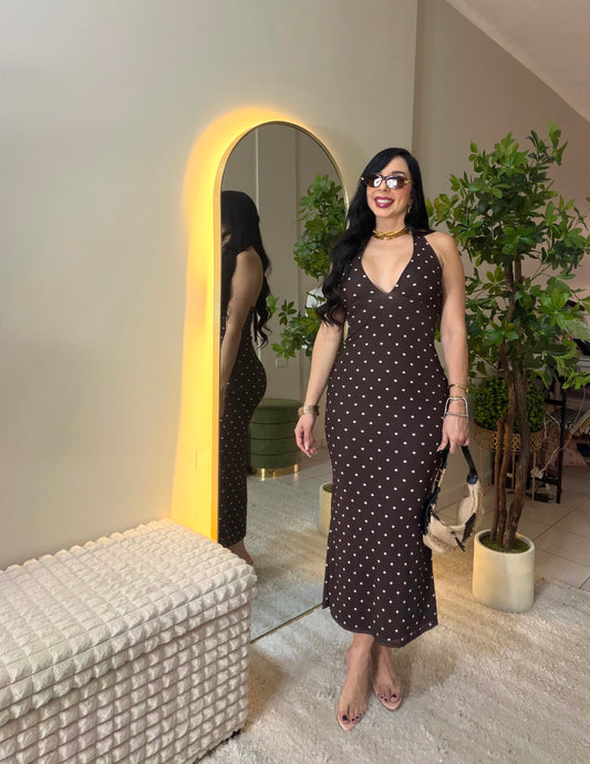Polka Dots Chocolate Dress