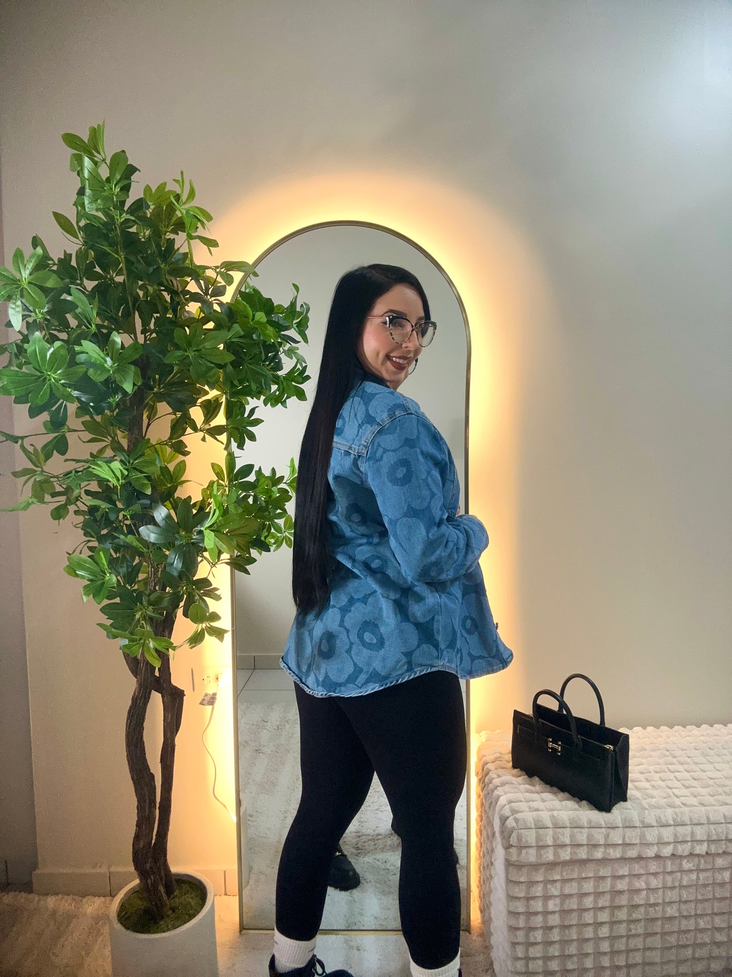 Gold bottoms Denim Jacket