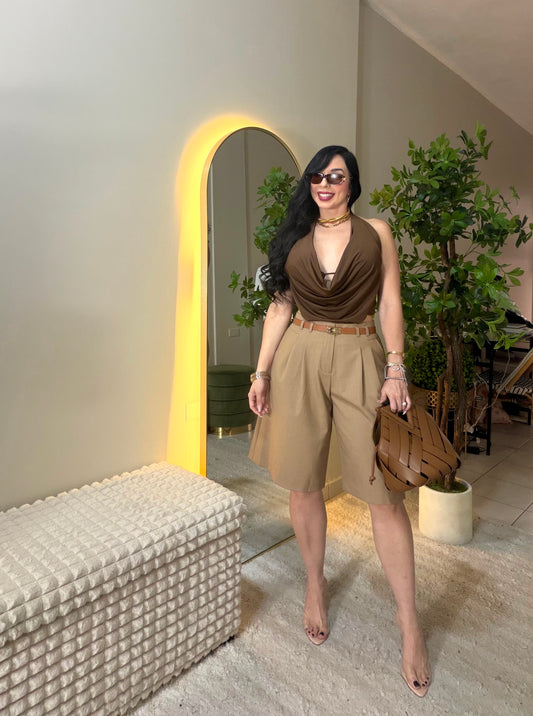 Elegant Baige Bermuda Pant