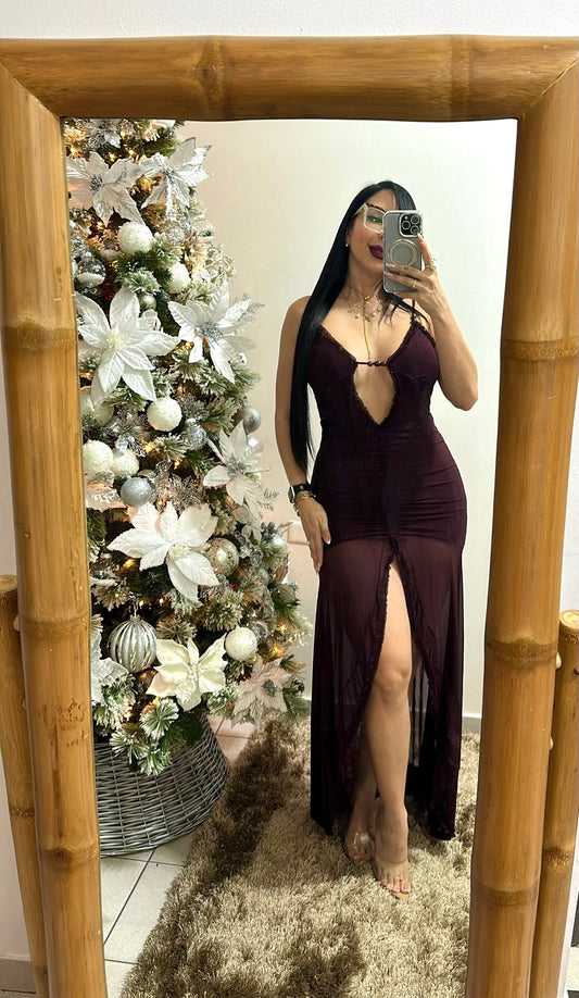 Burgundy Chocolate Dress