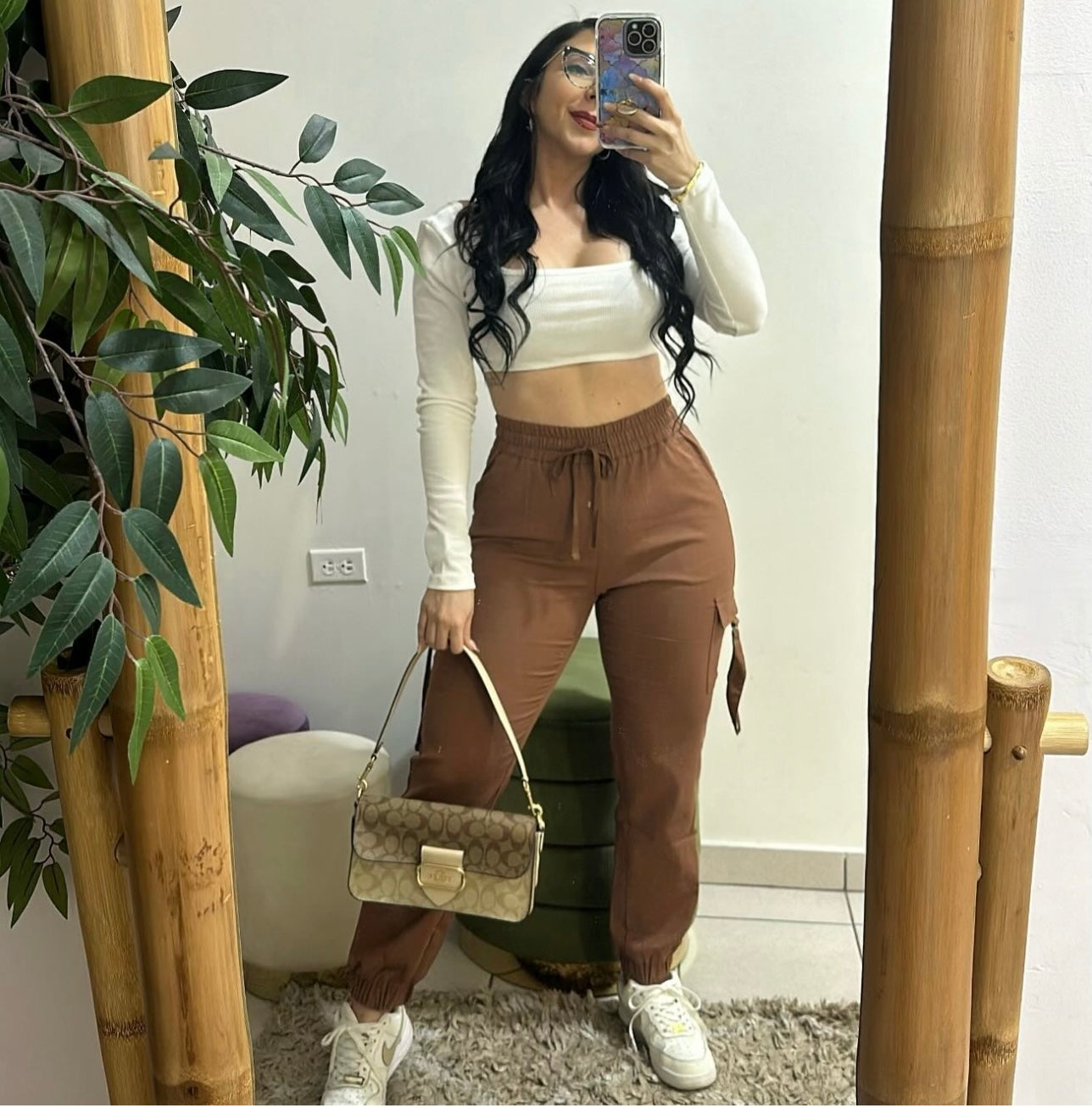 Brown jogger pants