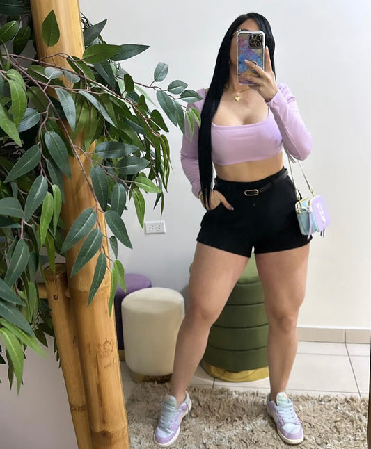 Purple Crop top