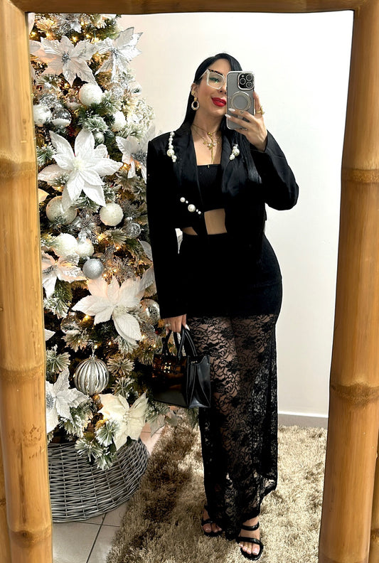 Black Lace Skirt