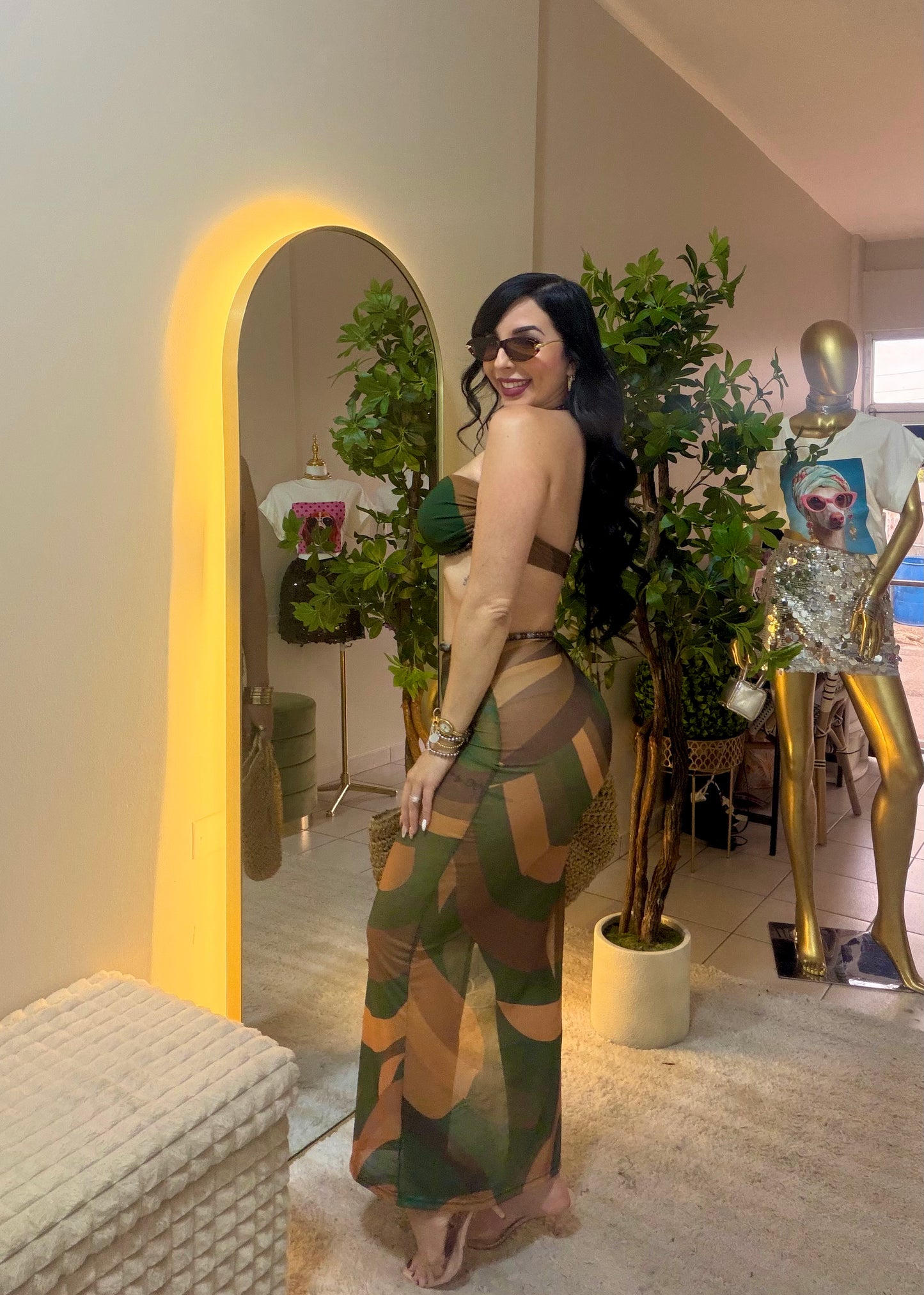 Green & Chocolate Cover Up Set