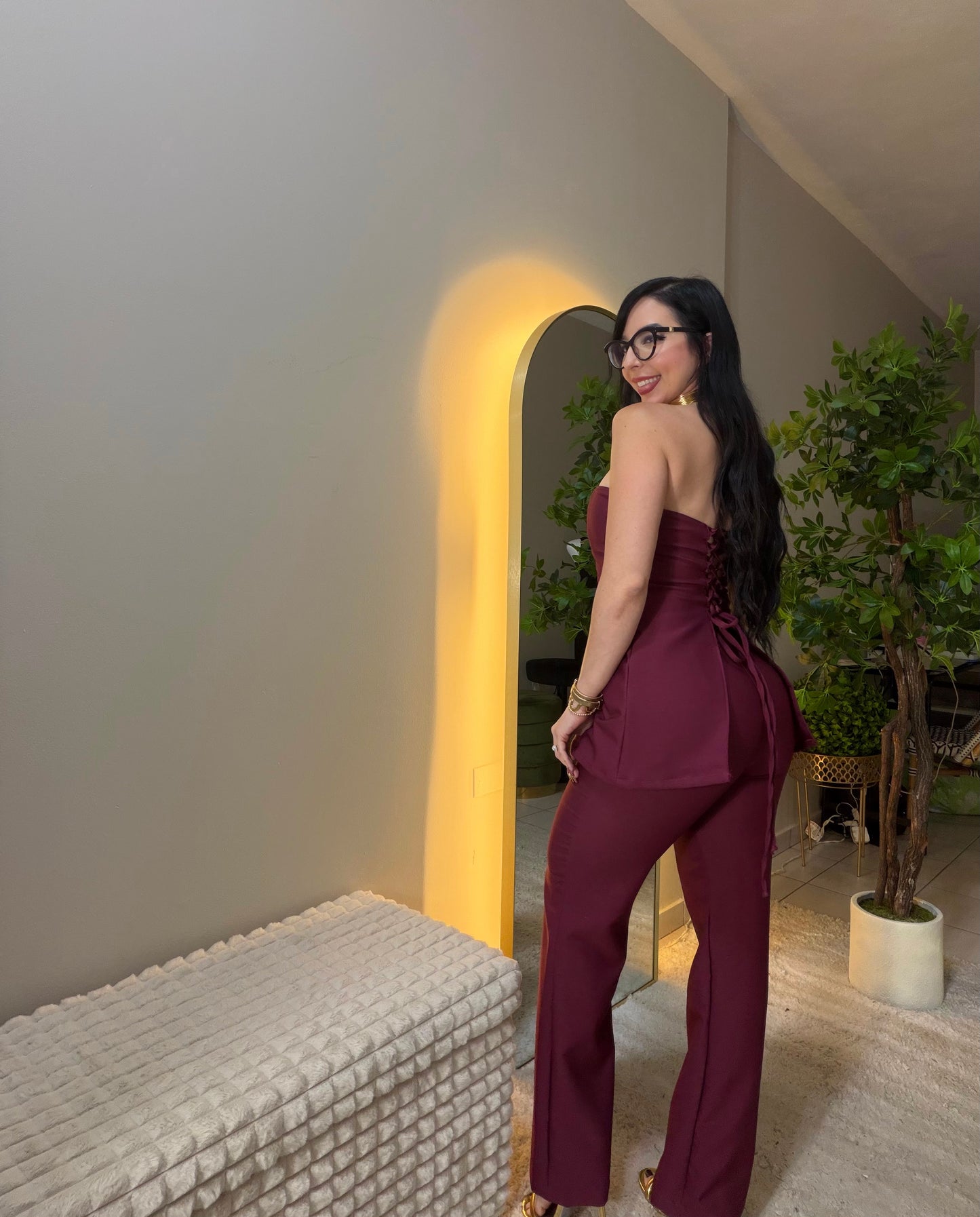 Colombian Elegant Burgundy Set
