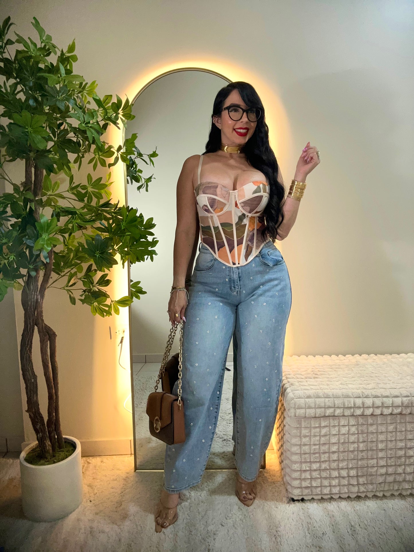 Metal Stocks Barrel Jeans