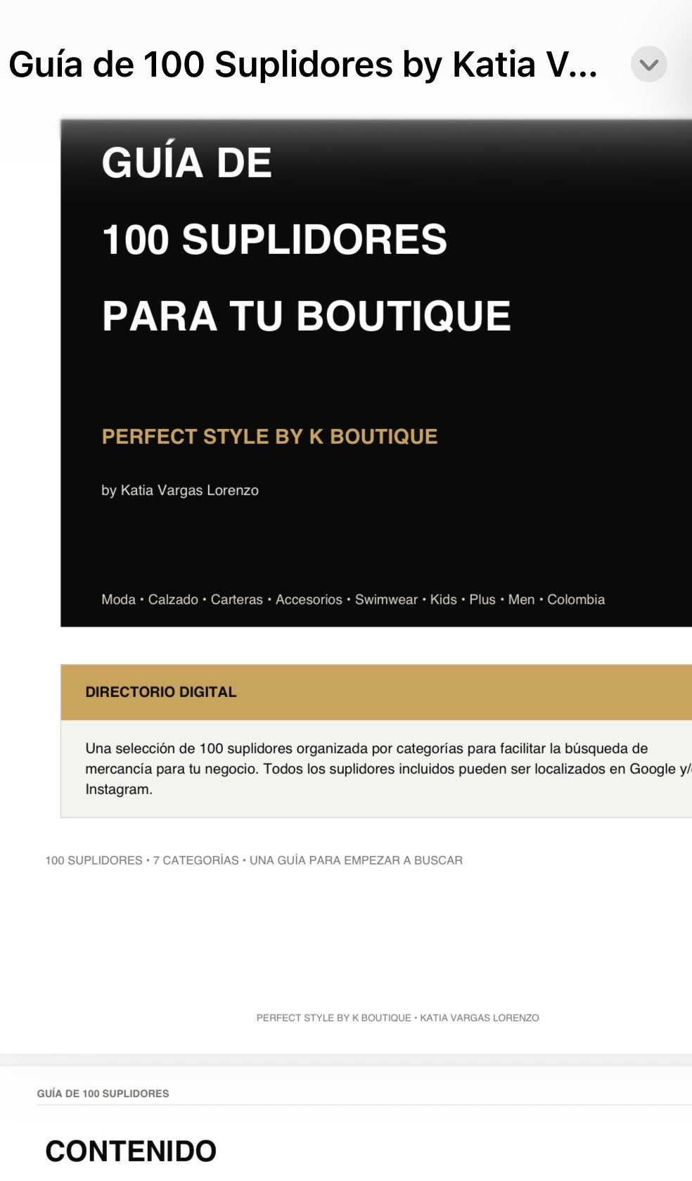 Guía de 100 suplidores para Boutiquede EU y Colombia