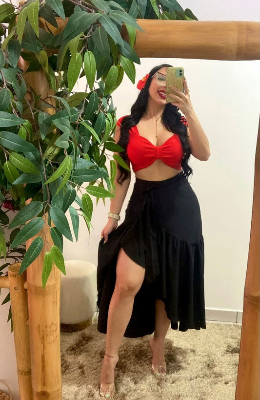 Red Crop Top