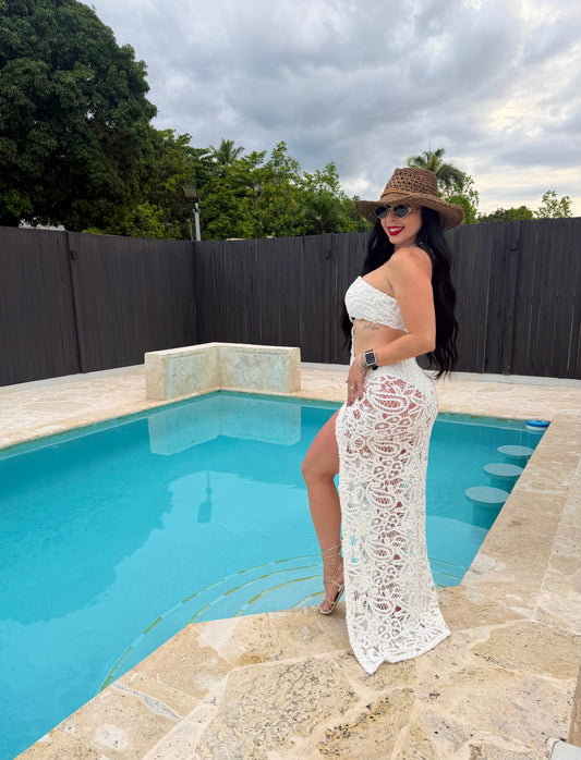 Lace White Summer Dress (incluye el pantie)