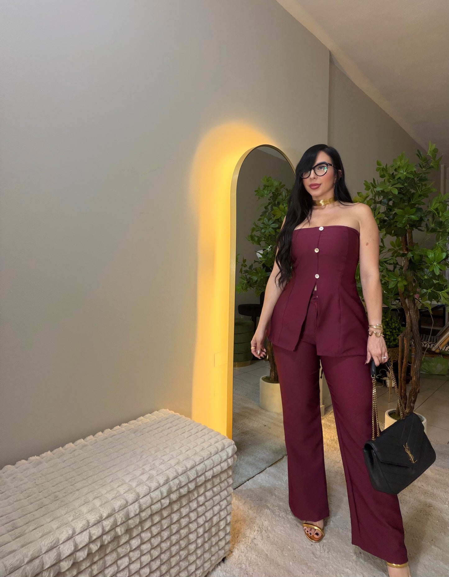 Colombian Elegant Burgundy Set
