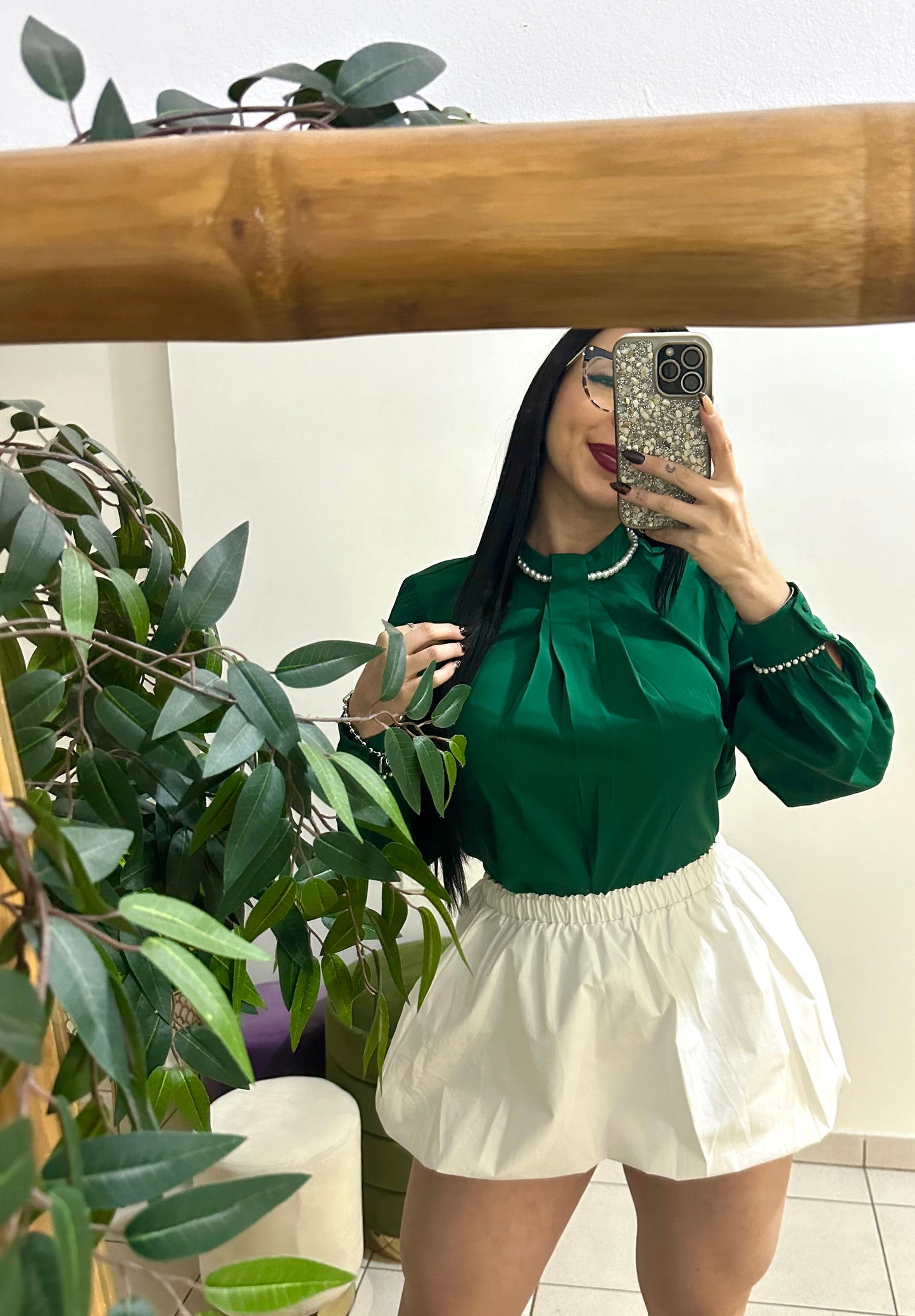 Green Hunter blouse