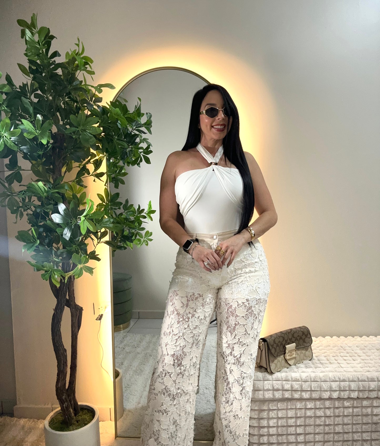 Perfect Lace White Pant