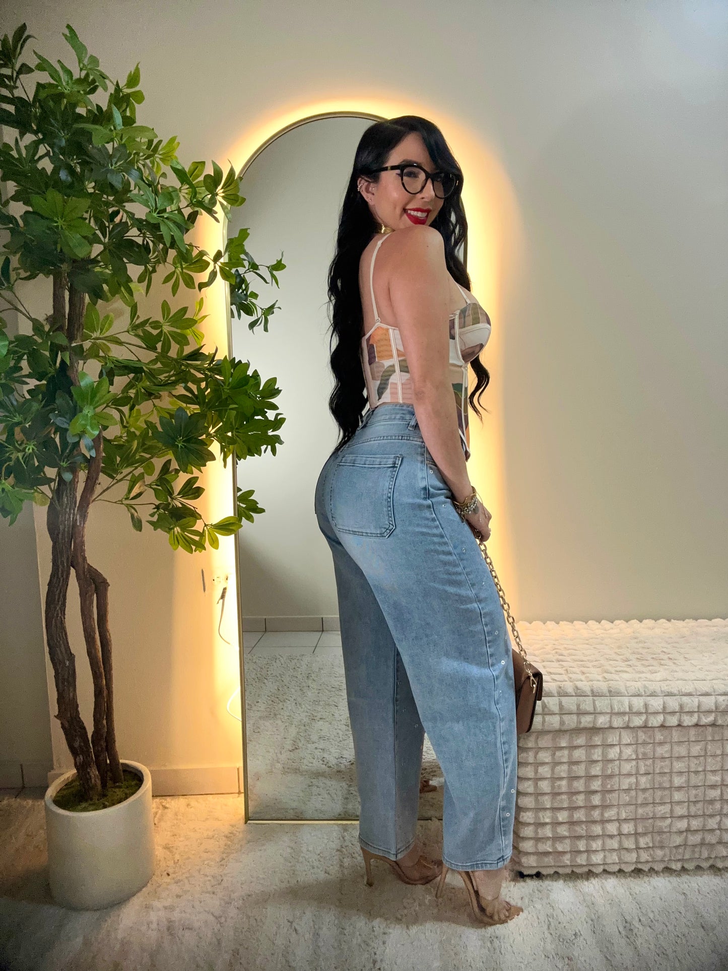 Metal Stocks Barrel Jeans