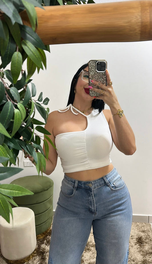 One Shoulder One Size Top