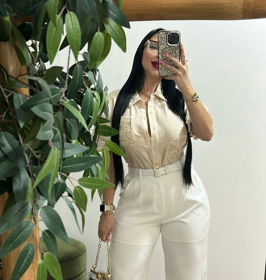 Beige blouse