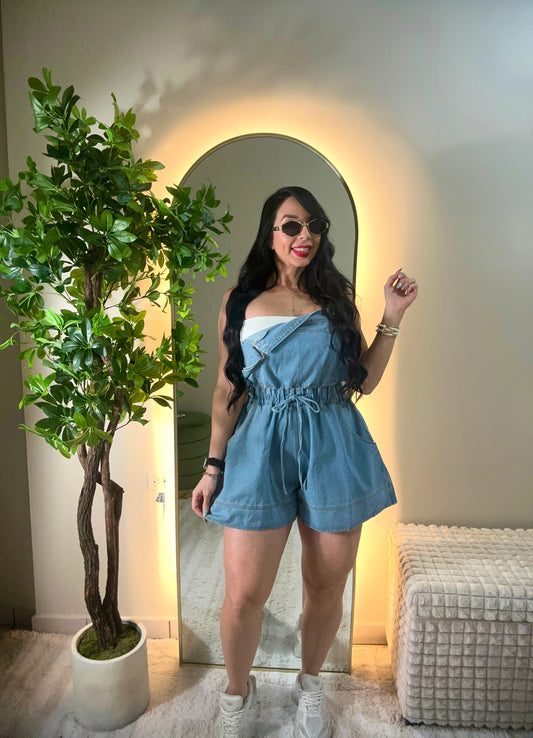 Restock Denim Romper