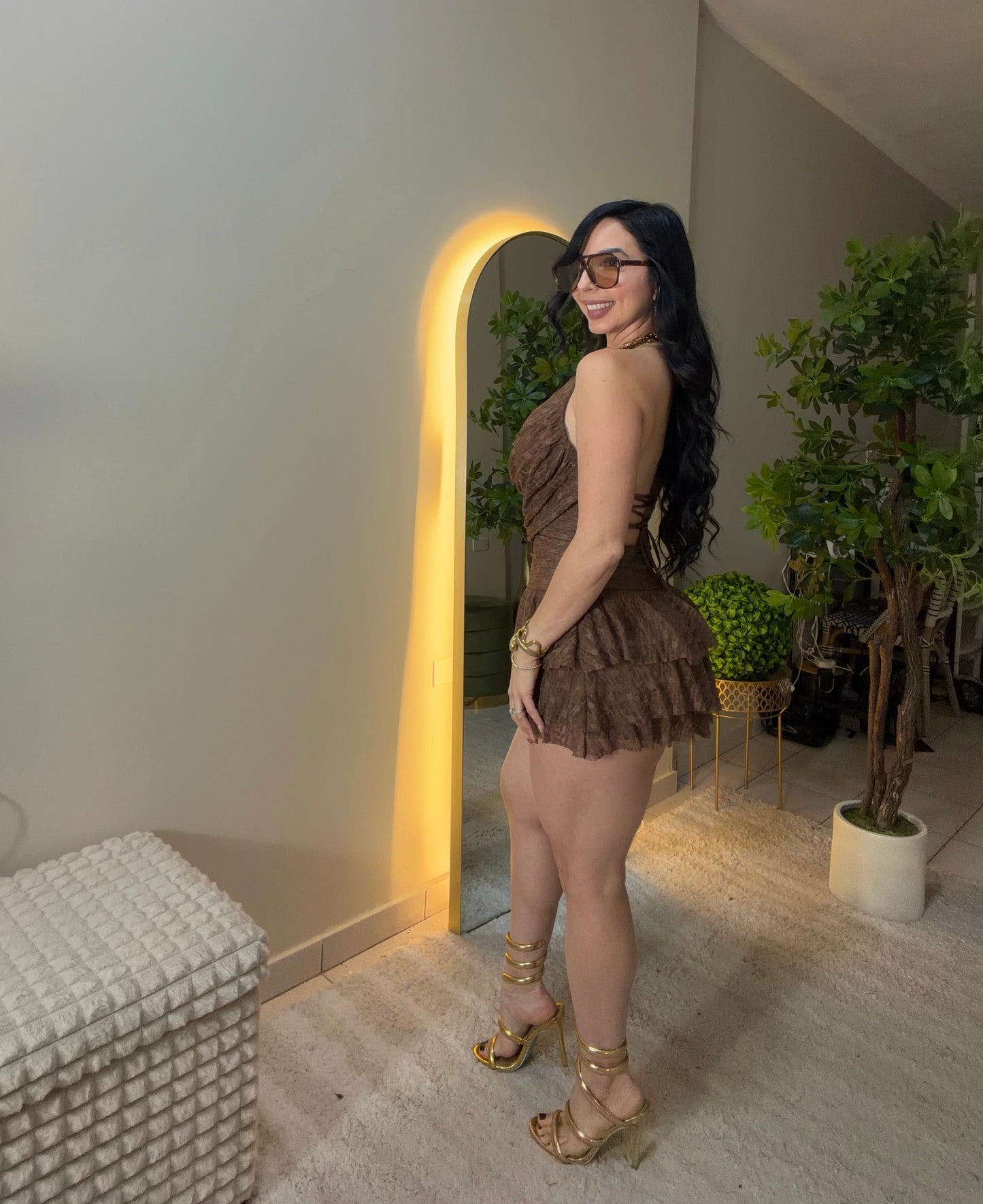 Cocoa Romance Romper Dress
