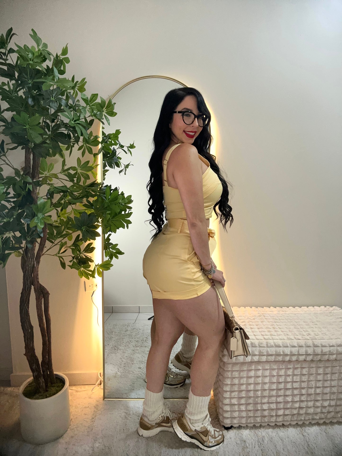 Butter Yellow short Set