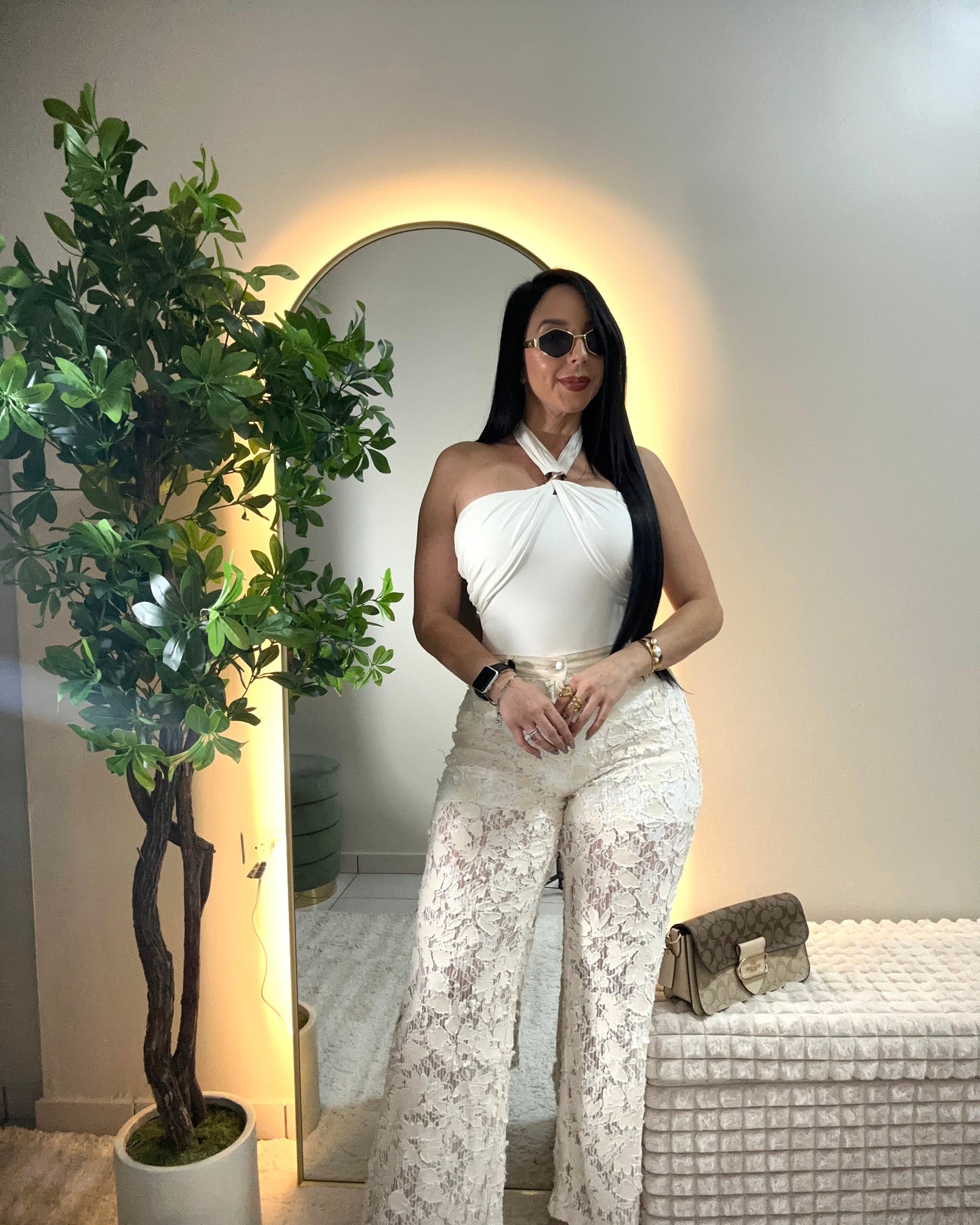 Perfect Lace White Pant
