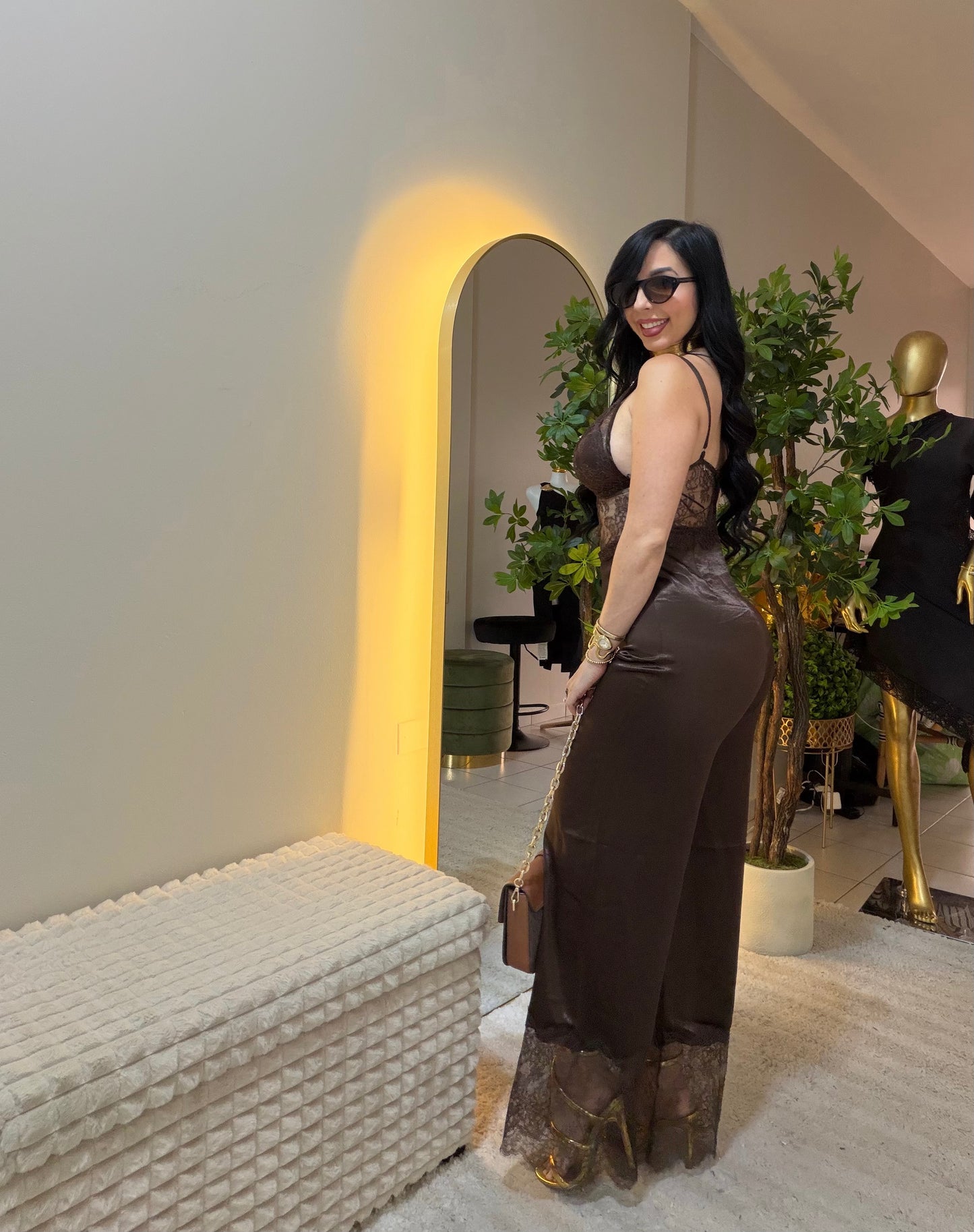 Chocolate Lace Jumpsuit