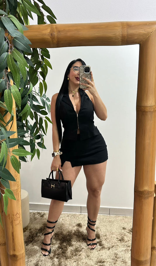 Black Skort Set